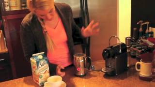 Nespresso Aeroccino Plus Frother Review Frothing Almond Milk [upl. by Dygert]