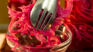 How to Make Red Pickled Onion easy recipe [upl. by Eelirak]