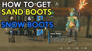 How to get Sand Boots and Snow Boots  Legend Of Zelda Breath Of The Wild [upl. by Lartnom]