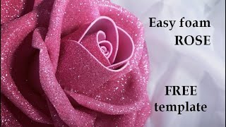 Foam flowers tutorial How to make Wall hanging DIY Glitter Foam sheet craft ideas Foamy [upl. by Genvieve815]