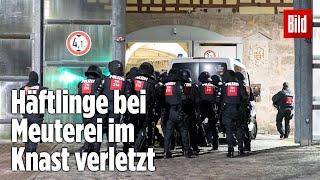 Gefängnismeuterei Polizei stürmt Knast in Thüringen  JVA Untermaßfeld [upl. by Adelia]