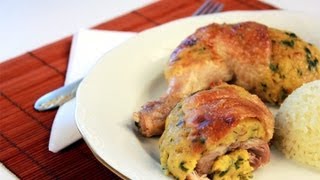 Töltött csirkecomb videó recept Stuffed Chicken Thighs [upl. by Lehcor]