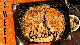 CAST IRON SKILLET TASTY CHICKEN BREAST RECIPE  WITH BROWN SUGAR AND HERBS [upl. by Stepha]