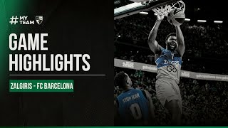 Zalgiris  FC Barcelona  Game Highlights  20220311 [upl. by Broderic]