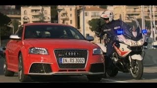 Audi RS3 Fast Driving in MonteCarlo with Michèle Mouton [upl. by Eirac290]