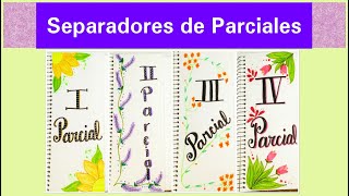 Separadores para Parciales  Libretas Creativas [upl. by Kellyn]